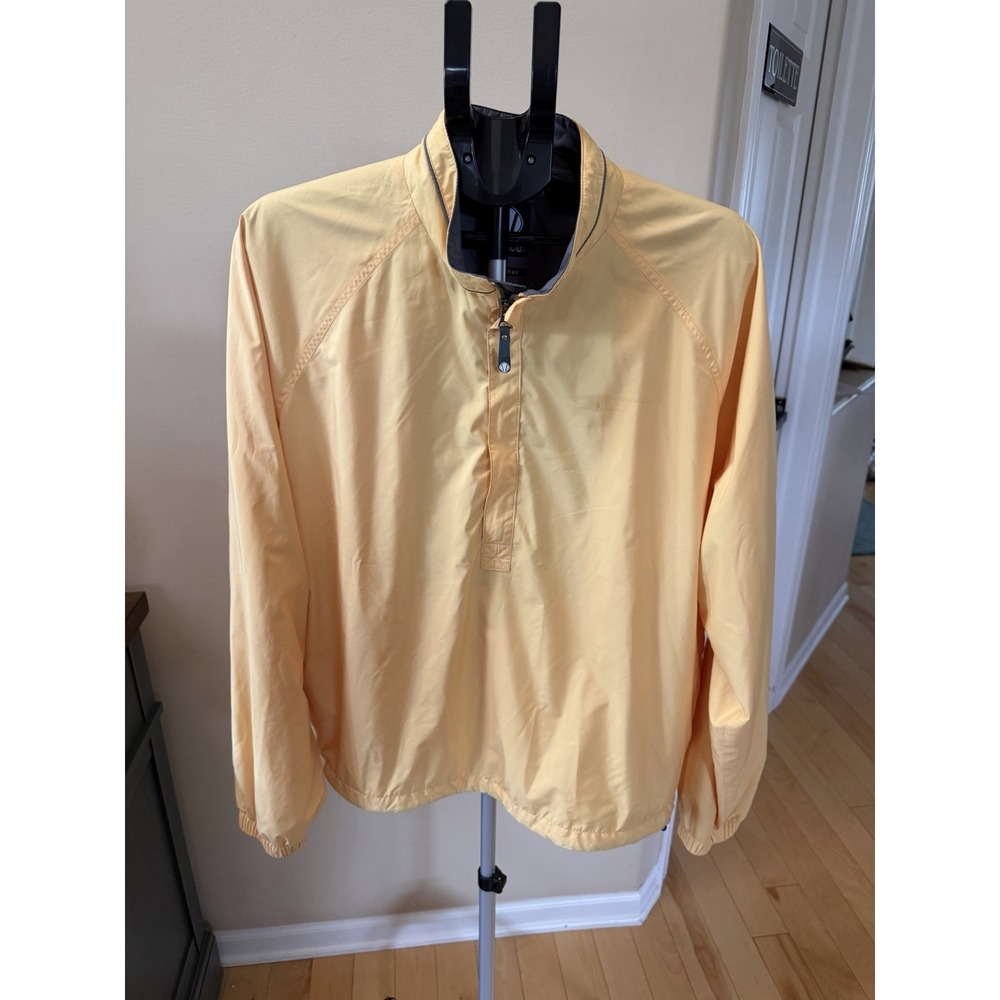 Sunice Weather Golf Wind Pullover Jacket Yellow 1/4 Zip Mens M Lightweight